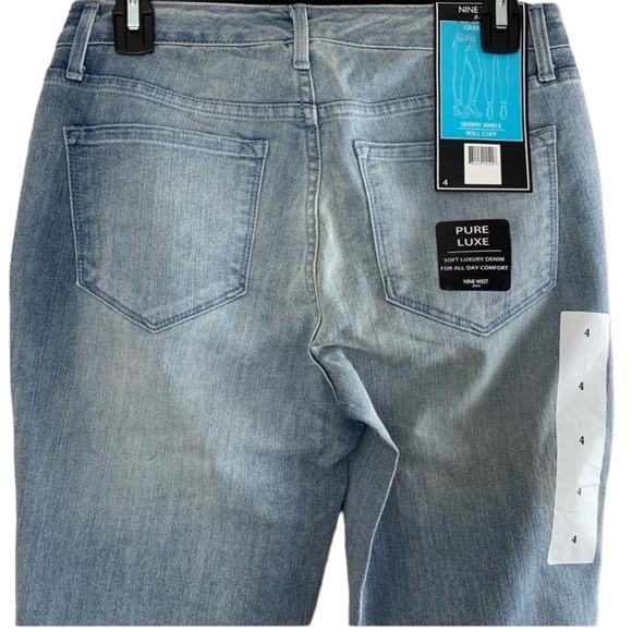 Sz4 Nine West Gramercy Skinny Ankle Cuff NWT Jeans - Picture 6 of 7